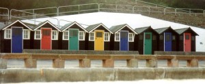 A Photograps of the Beach Huts at Lowestoft, Suffolk.