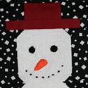 Snowman panel, a Christmas quilting project
